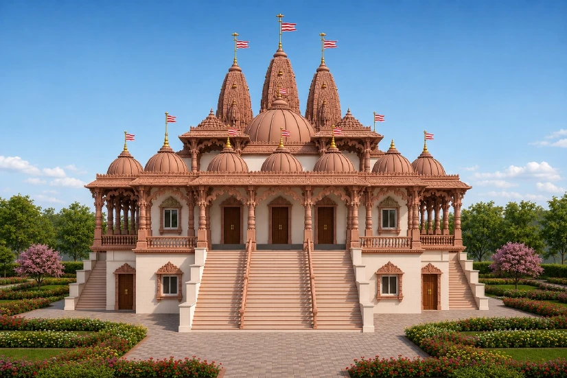 Proposed main temple design for Shree Swaminarayan Mandir Vadtaldham Sydney