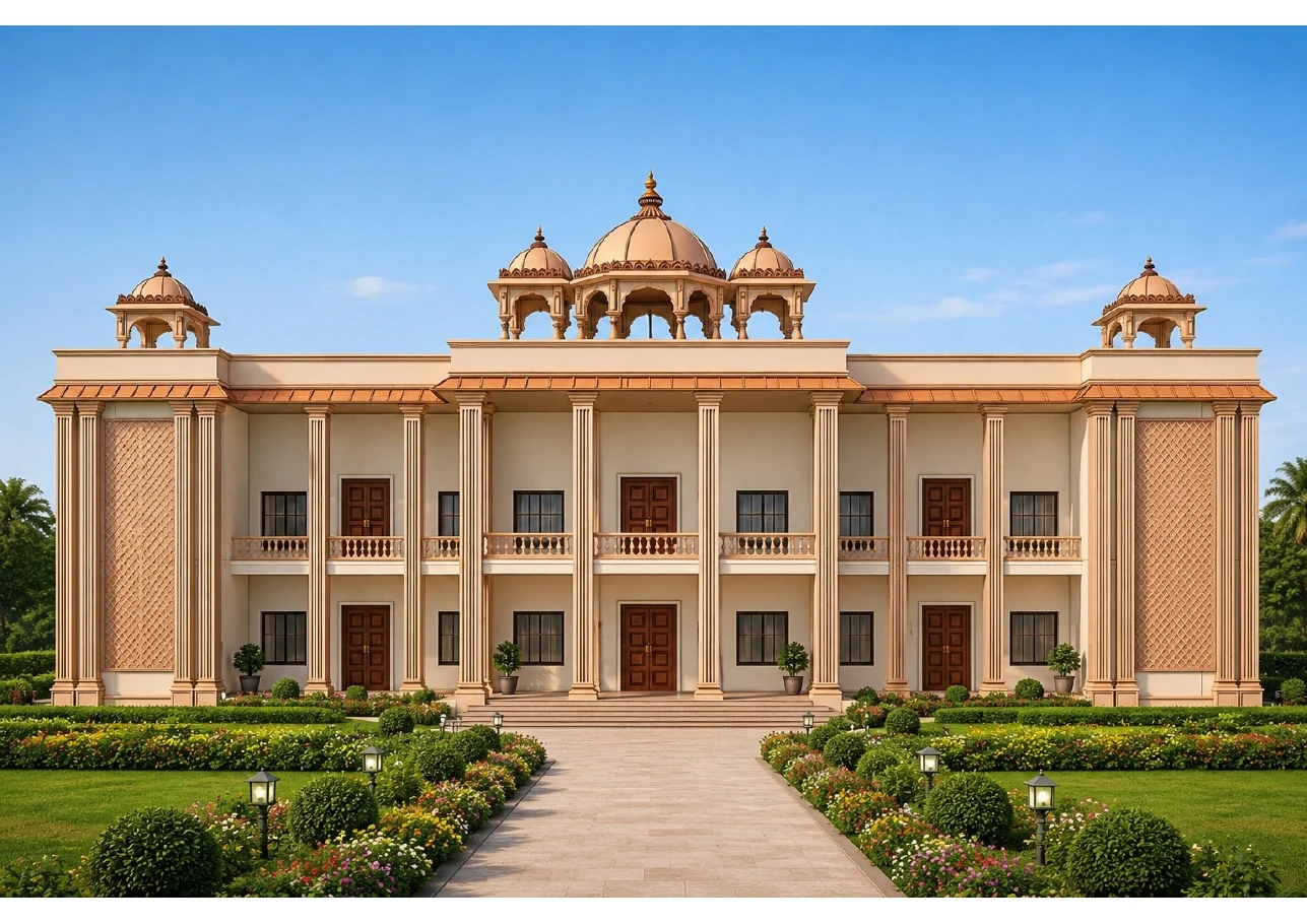Proposed community building design for Shree Swaminarayan Mandir Vadtaldham Sydney