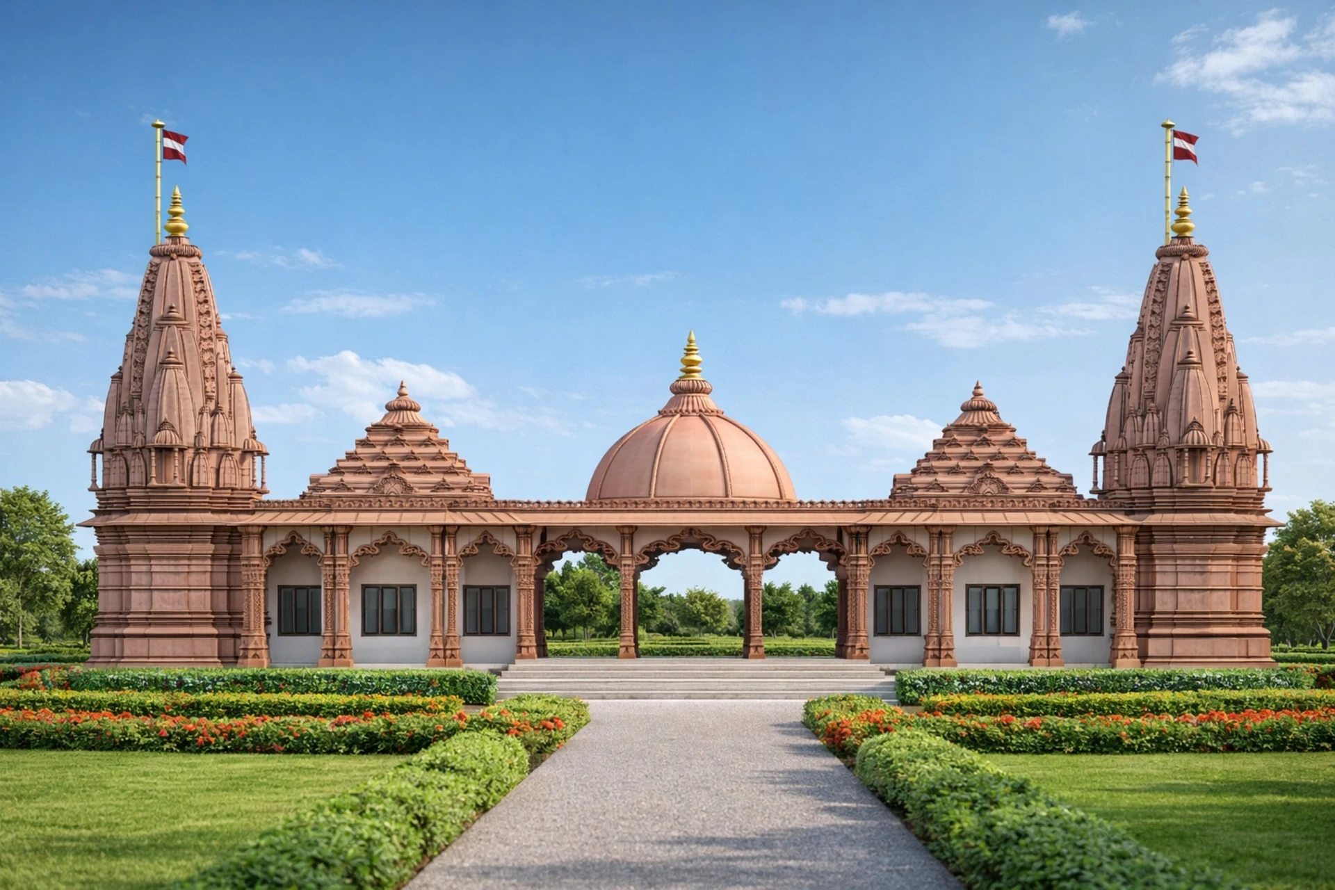 Proposed entrance design for Shree Swaminarayan Mandir Vadtaldham Sydney